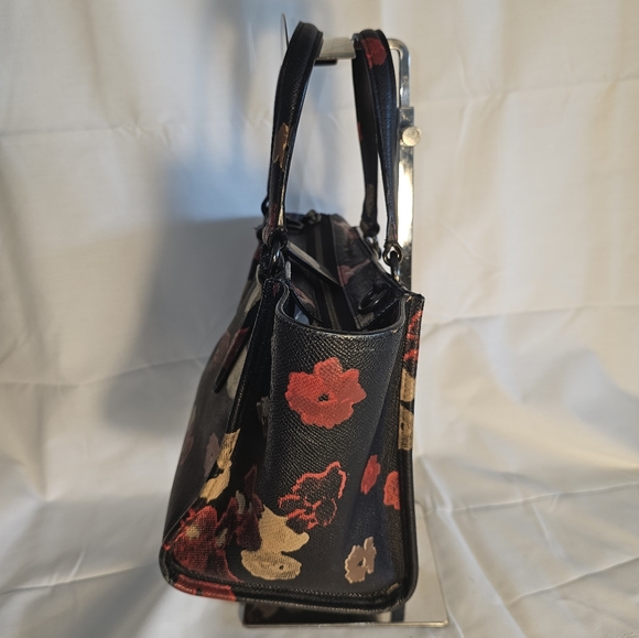 Authentic Coach Mini Crosby Floral Printed Leather Satchel Bag (33856)-rare - Picture 4 of 11
